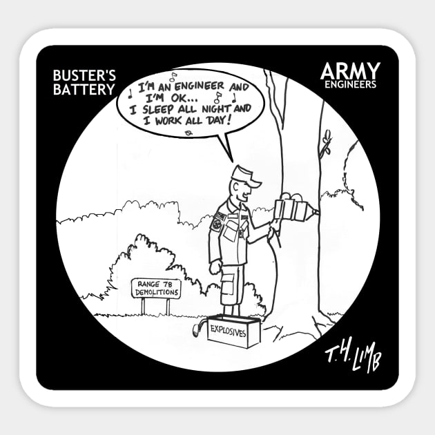 Army Engineers Sticker by Limb Store